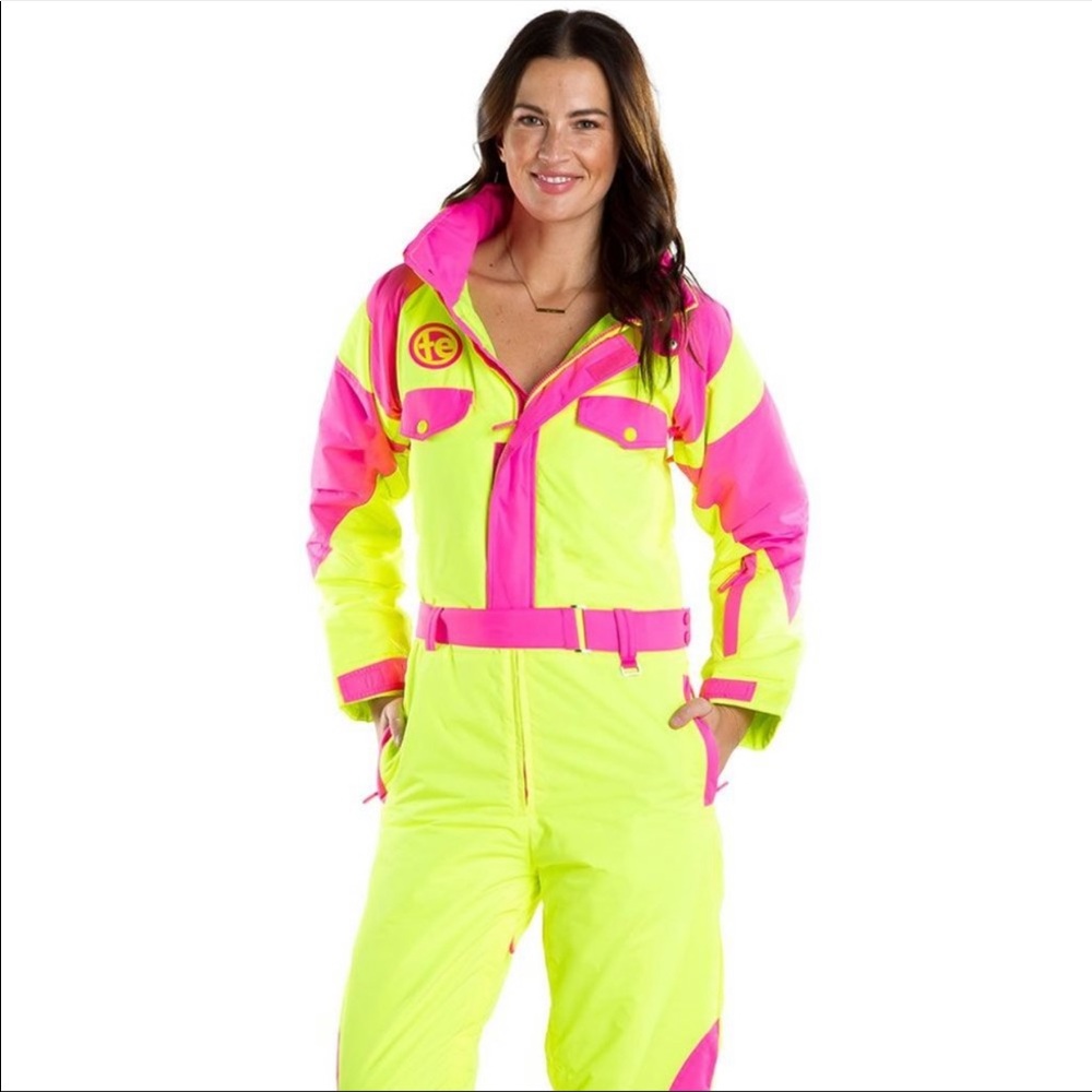Tipsy Elves Neon Ski Suit Size Small